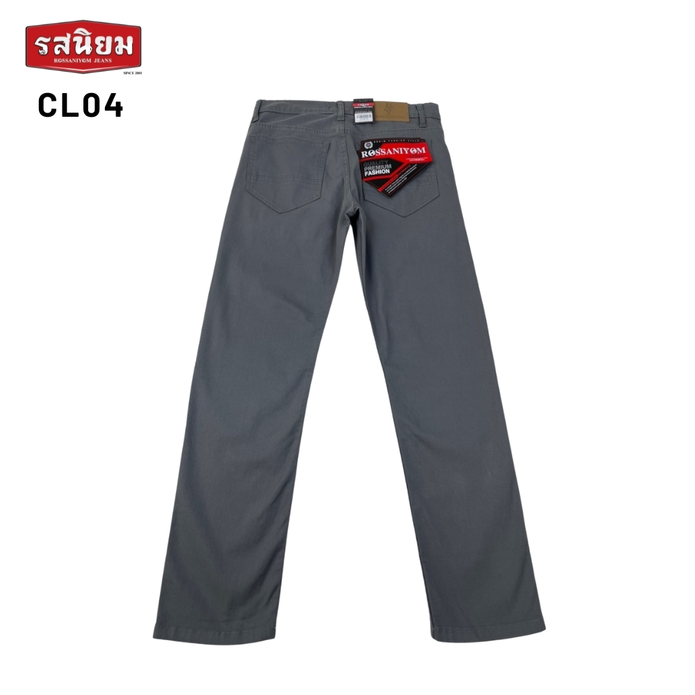 กางเกงชิโน่ชาย ทรงกระบอก สีเทา รุ่นCL04 Rossaniyom Jeans 
