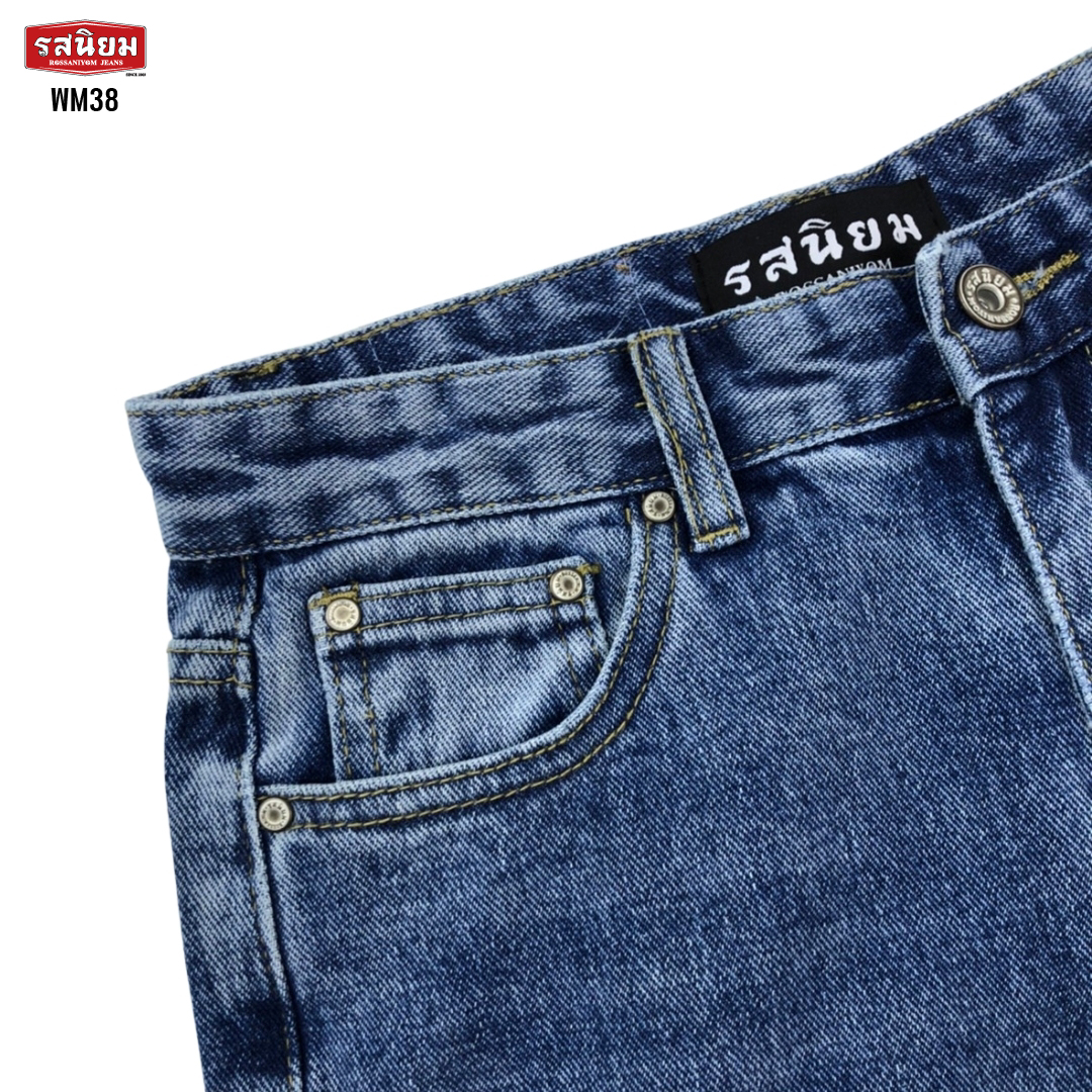 กางเกงยีนส์ขากระบอกผู้หญิง รุ่นWM38 Rossaniyom Jeans