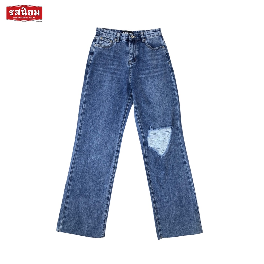 กางเกงยีนส์ขากระบอกผู้หญิง รุ่นWM39 Rossaniyom Jeans